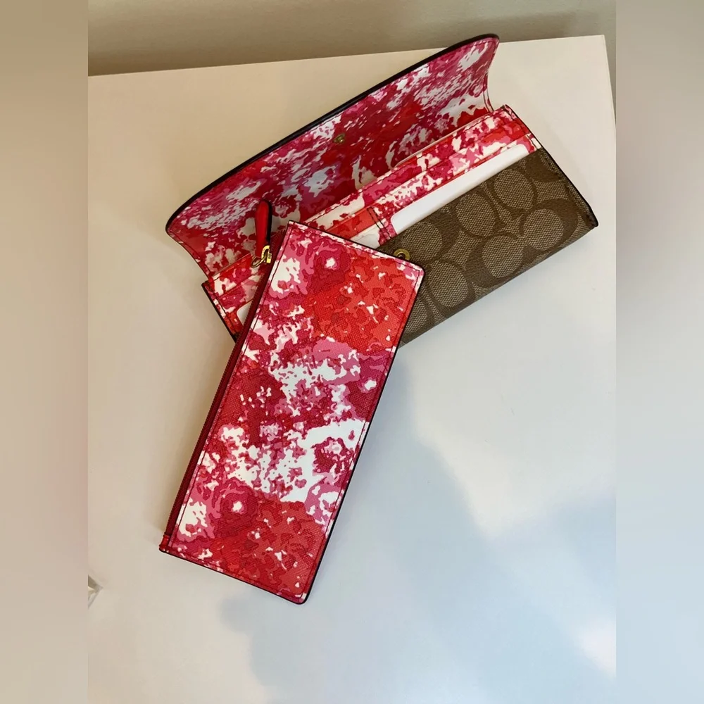 Coach Peyton Signature Slim Envelope With Pouch Wallet - Picture 5 of 8